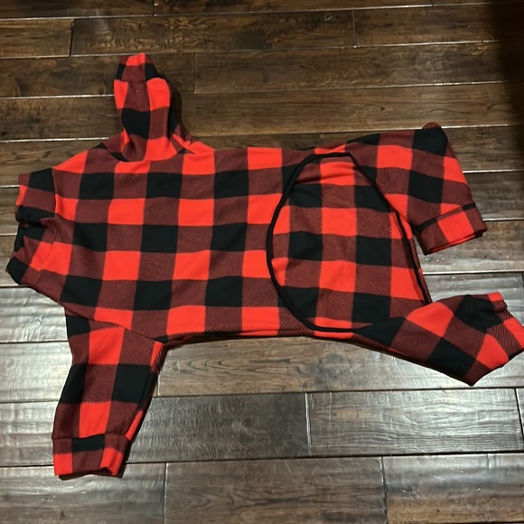 XXL Red & Black Plaid Dog Pajamas/Lumberjack costume (NWOT) - Picture 7 of 8